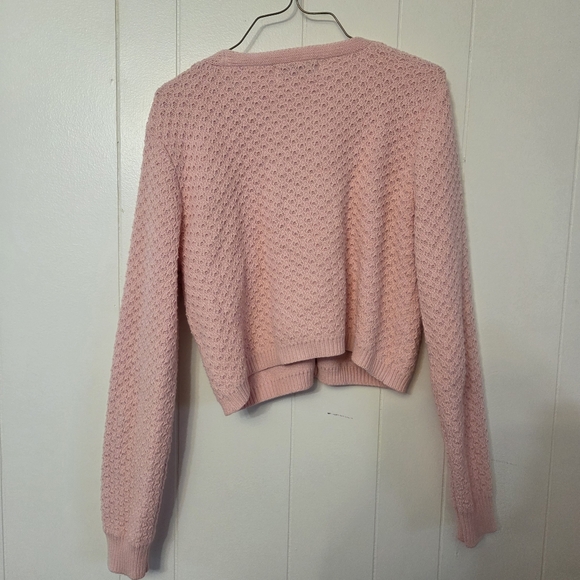 Willow & Wind Knit Pink Daisy Cardigan Sweater Size Large - Picture 4 of 4